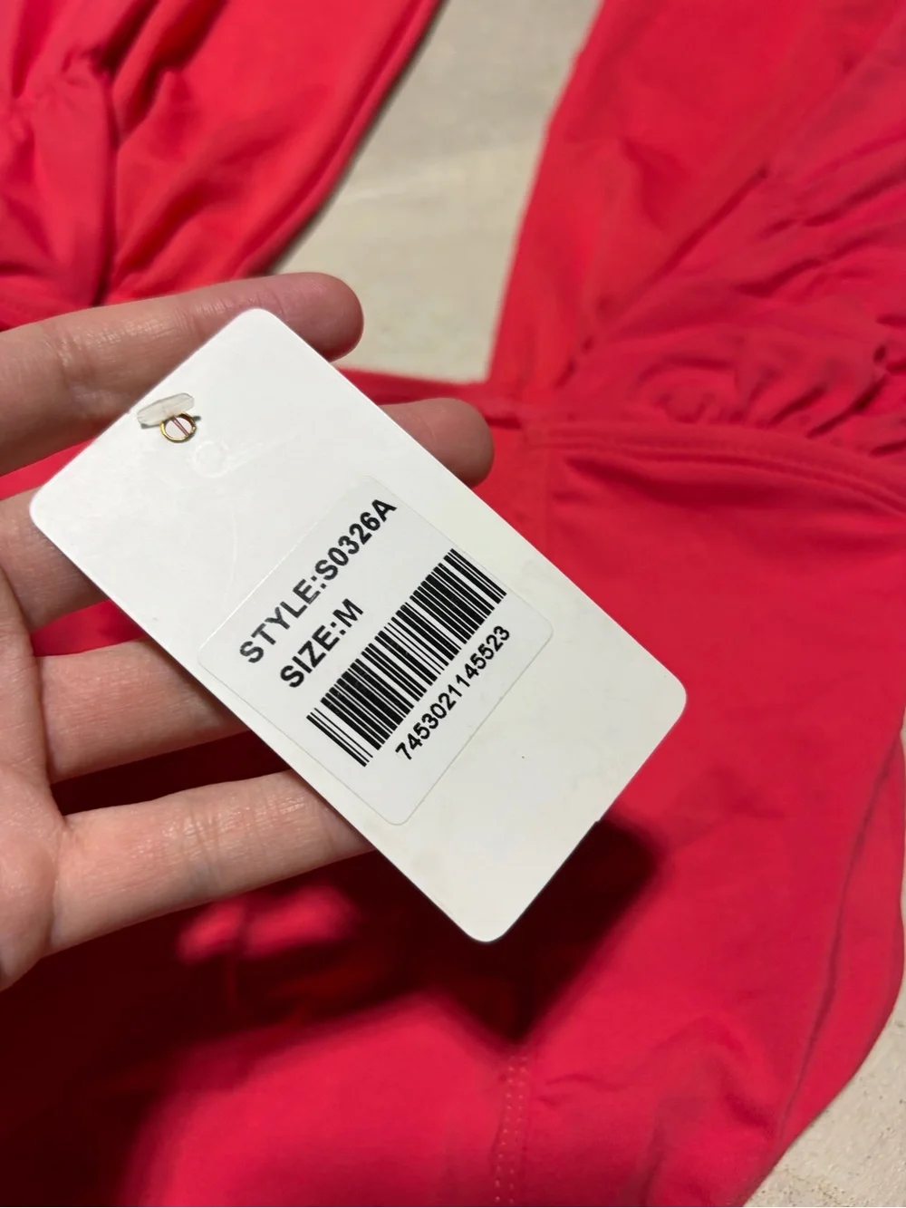 Envya NWT babe watch Red Halter One-Piece Swimsuit MSRP$41 medium